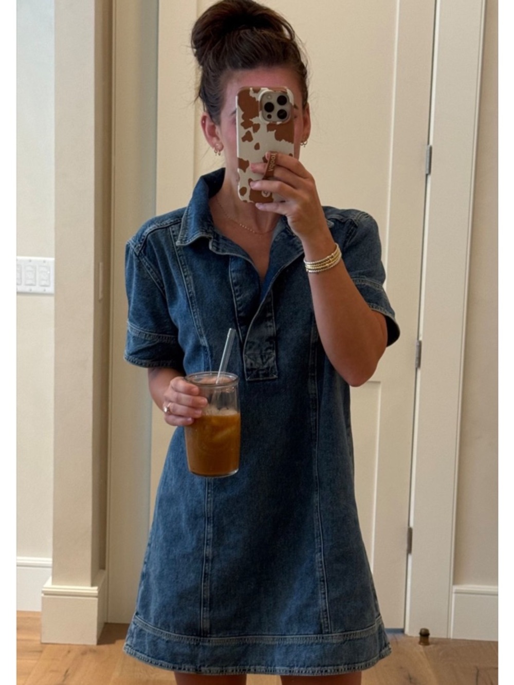 Mother Denim Polo Shift Dress in Classic Blue